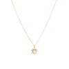 Star of David with Heart - Gold Plated Sterling Silver