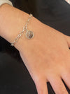 Sterling Silver Bracelet with Hanging Charm