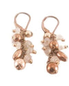 Casade of Rose Gold Plated Sterling Silver Earrings with Rose Quartz