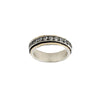Dainty Meditation Eternity Band in Sterling Silver and Gold with Cubic Zirconia