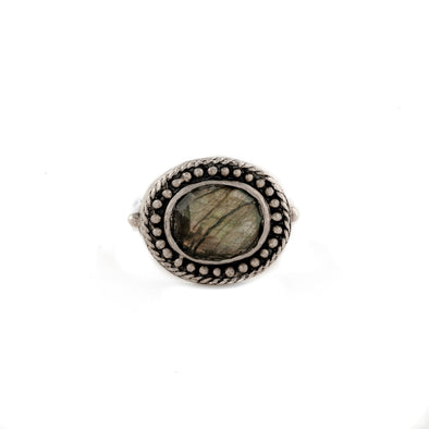 Labradorite and Sterling Silver Ring