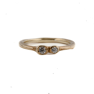 Dainty Gold Plated Sterling Silver Ring With Cubic Zirconia - omani online