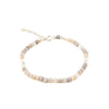 Earth Tone Bead Bracelet with Sterling Silver