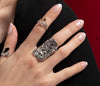 Dainty Sterling Silver Ring with Black Onyx - omani online