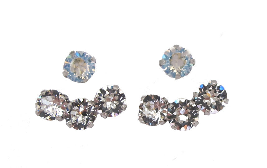 Swarovski front hotsell back earrings