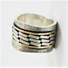 Pardes Sterling Silver and Gold Spinning Ring - omani online