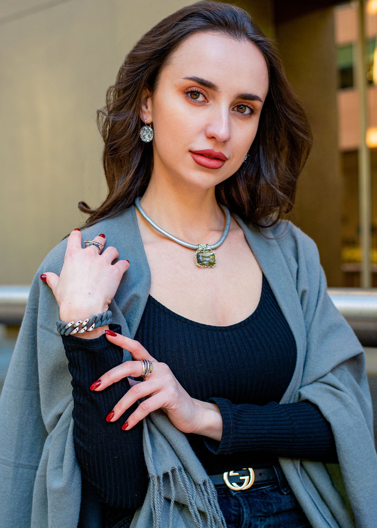 Handmade Jewelry from Israel. Chic Necklaces, meditation rings, stackable rings and bracelets and sterling silver earrings