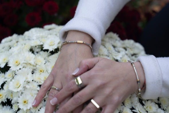 Goldfilled and Sterling Silver Bracelet