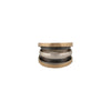 Statement Three Tone Sterling Silver and Gold Ring Handmade in Israel