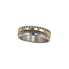 Sterling Silver and Gold Stackable Ring Handmade in Israel