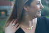 Three Tone Sterling Silver Necklace with Front Design