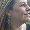 Three Tone Sterling Silver Dangle Earrings-Handmade in Israel