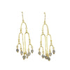 Gold Plated Sterling Silver Chandelier Earrings with Labradorite Stone Handmade in Israel