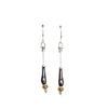 Sterling Silver Dangle Earrings Three Tone Handmade in Israel