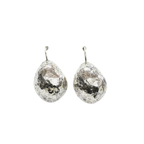 Hammered Sterling Silver Earrings Handmade in Israel