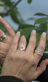 Star of David Textured Sterling Silver Ring Handmade in Israel
