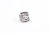 Statement Three Tone Sterling Silver and Gold Ring Handmade in Israel