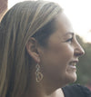 Three Tone Sterling Silver Dangle Earrings-Handmade in Israel