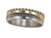 Sterling Silver and Gold Stackable Ring Handmade in Israel
