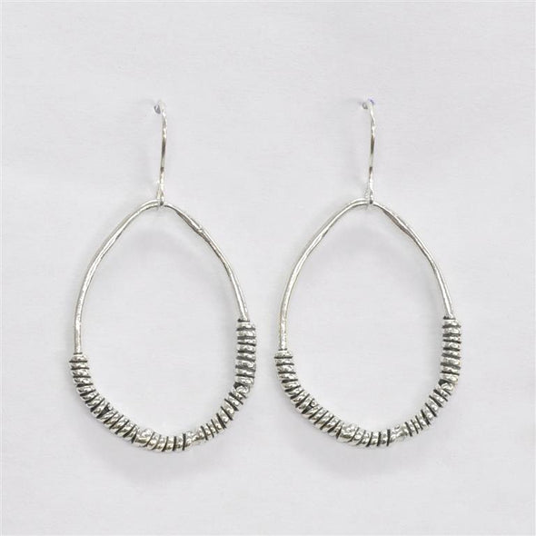 Sterling Silver Hoop Style Earrings Handmade in Israel