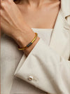 Gold Plated Sterling Silver Hammered Bracelet- Handmade in Israel