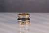 Meditation Ring- Statement Sterling Silver Band with Gold Handmade in Israel