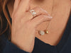 Dainty Hearts in Two Tone Sterling Silver Handmade in Israel