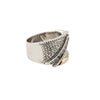 Sterling Silver and Gold Band with Cubic ZirconIa- Handmade in Israel