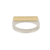 Sterling Silver and Gold Ring- Stackable Ring Handmade in Israel