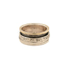 This Too Shall Pass Sterling Silver and Gold Meditation Ring- Handmade in Israel