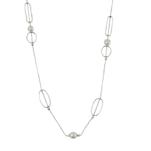 Freshwater Pearl and Sterling Silver  Necklace- Handmade in Israel-Bridal Jewelry