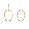 Gold Plated Sterling Silver Hoop Earrings- Handmde in Israel