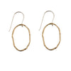 Gold Plated Sterling Silver Hoop Earrings- Handmde in Israel