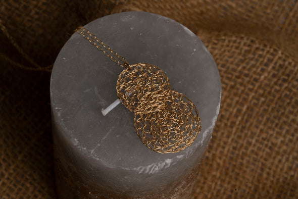 Gold filled Mesh Necklace Handcrafted in Israel