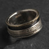 This Too Shall Pass Sterling Silver and Gold Meditation Ring- Handmade in Israel