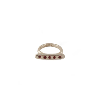 Pink Tourmaline Hammered Sterling Silver Ring – Handmade in Israel