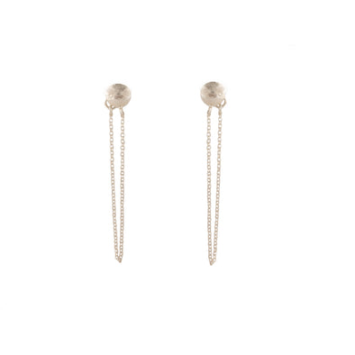 Modern Sterling Silver Chain Earrings – Handcrafted in Israel
