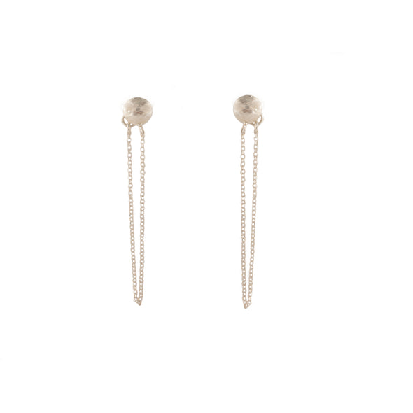Modern Sterling Silver Chain Earrings – Handcrafted in Israel