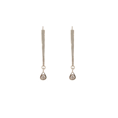 Sterling Silver Hammered Teardrop Earrings – Handcrafted in Israel
