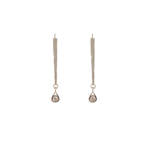 Sterling Silver Hammered Teardrop Earrings – Handcrafted in Israel