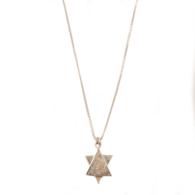 Star of David in Textured Sterling Silver Handmade in Israel
