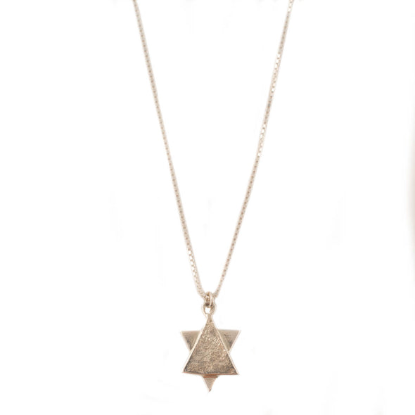 Star of David in Textured Sterling Silver Handmade in Israel