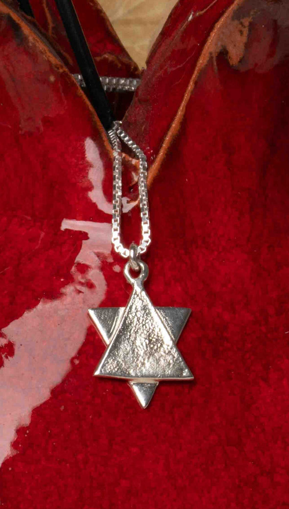 Star of David in Textured Sterling Silver Handmade in Israel
