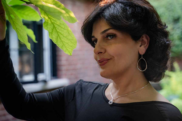 Sterling Silver Hoop Style Artisan Earrings Handmade in Israel