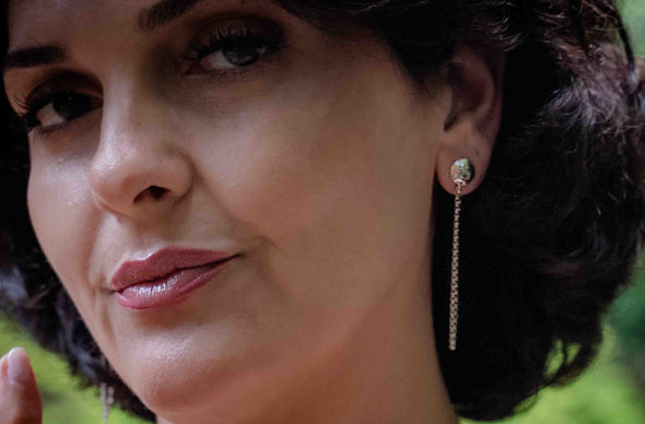 Modern Sterling Silver Chain Earrings – Handcrafted in Israel
