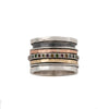 Tourmalines, Sterling Silver and Gold Spinning Ring