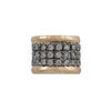 Statement Sterling Silver and Gold Band with Cubic Zirconia