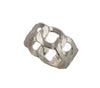 Modern Sterling Silver Link Ring – Textured Intertwined Design Handcrafted in Israel