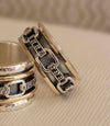 Meditation Ring – Link Design in Sterling Silver & Gold | Handcrafted in Israel
