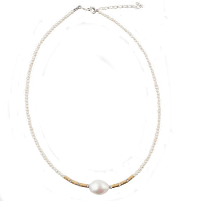 Pearl and Gold filled Necklace- Bridal Neckace